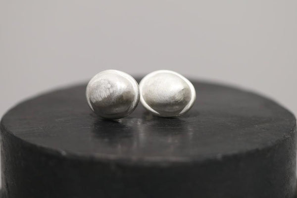 OLIO E ACETO Pure silver round -faced earrings/pair OA02E14
